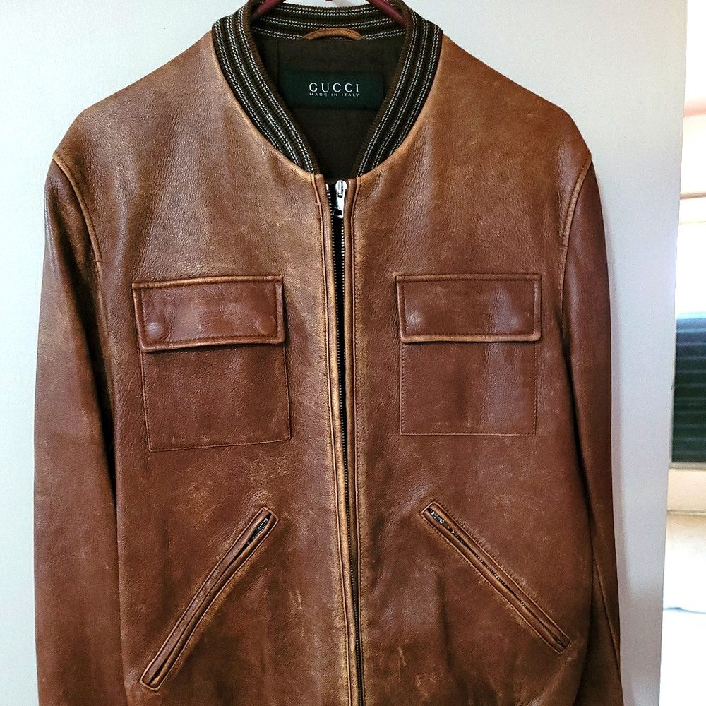 Gucci leather jacket